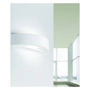 Trade Shop - Applique Muro Moderno In Gesso Mezzaluna Slim 1xr7s Lampada Verniciabile Gs-e62 -