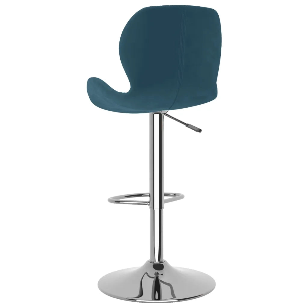 Sgabelli da Bar 2 pz Blu in Velluto 334915