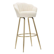 Sgabello Alto VKH451, Beige, Metallo, 55x53x110 cm
