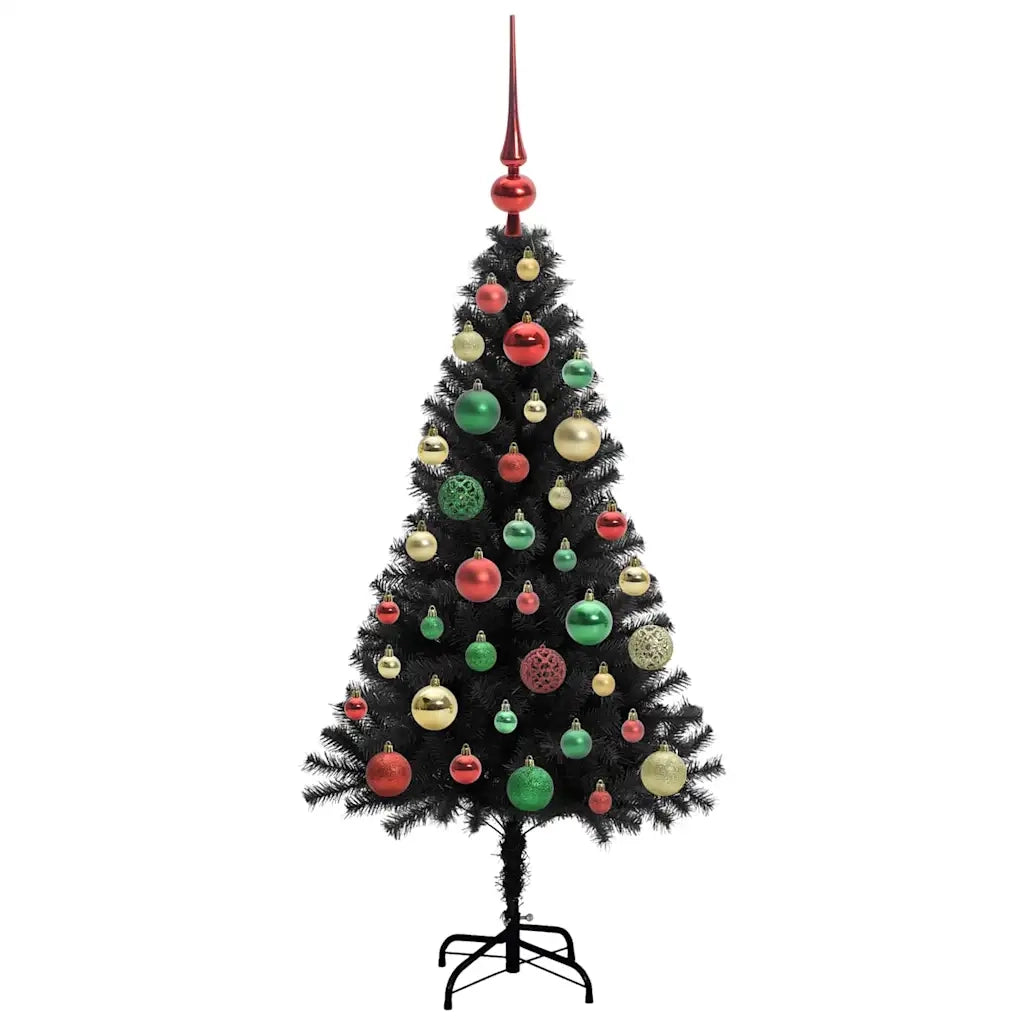 Albero di Natale con 150 LED con supporto Nero 120 cm PVC 3396464
