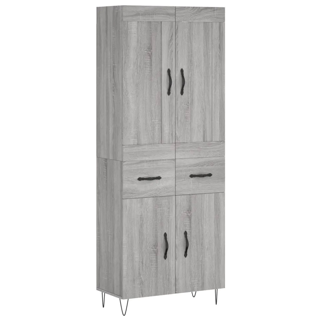 Credenza Grigio Sonoma 69,5x34x180 cm in Legno Multistrato 3199911