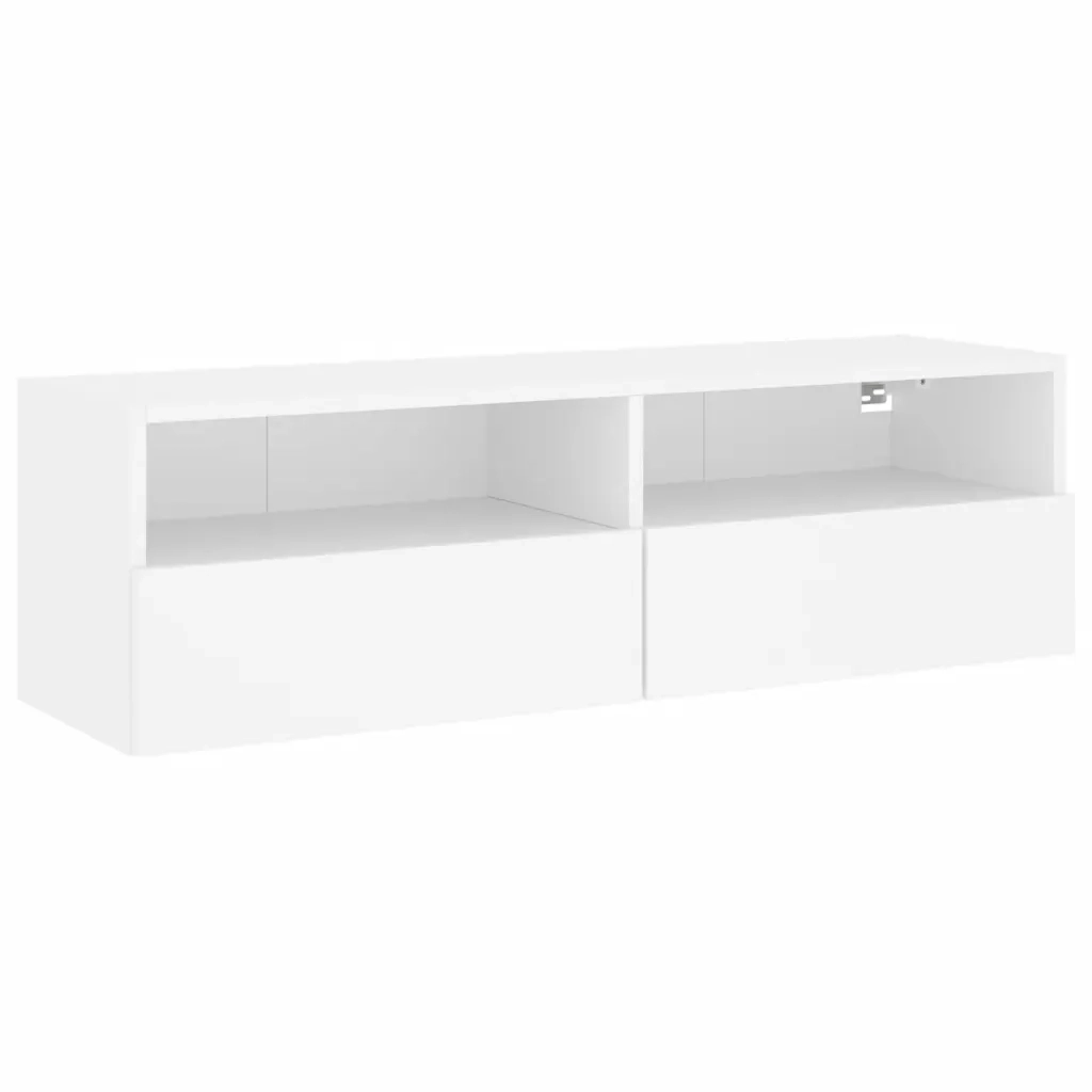 Mobile TV a Parete-Mobile TV a Muro Bianco 100x30x30 cm in Legno Multistrato
