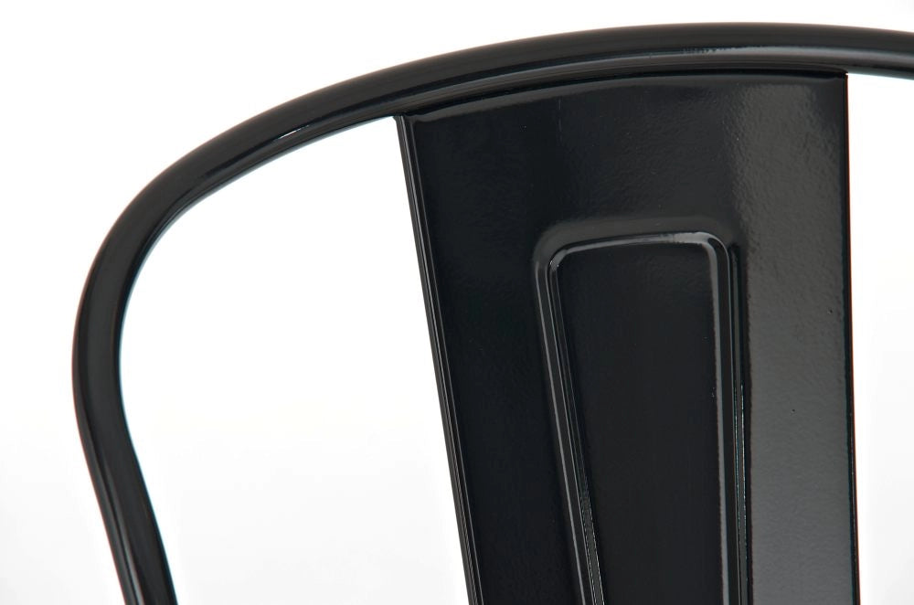 Sgabello Aiden in metallo nero