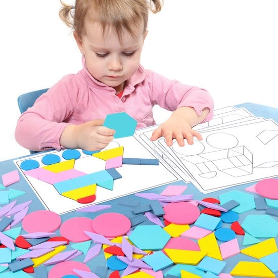 Puzzle creativo in legno, 180 pezzi, adatto per bambini, educazione precoce per bambini, puzzle 3D tangram multifunzionale, giocattoli educativi.