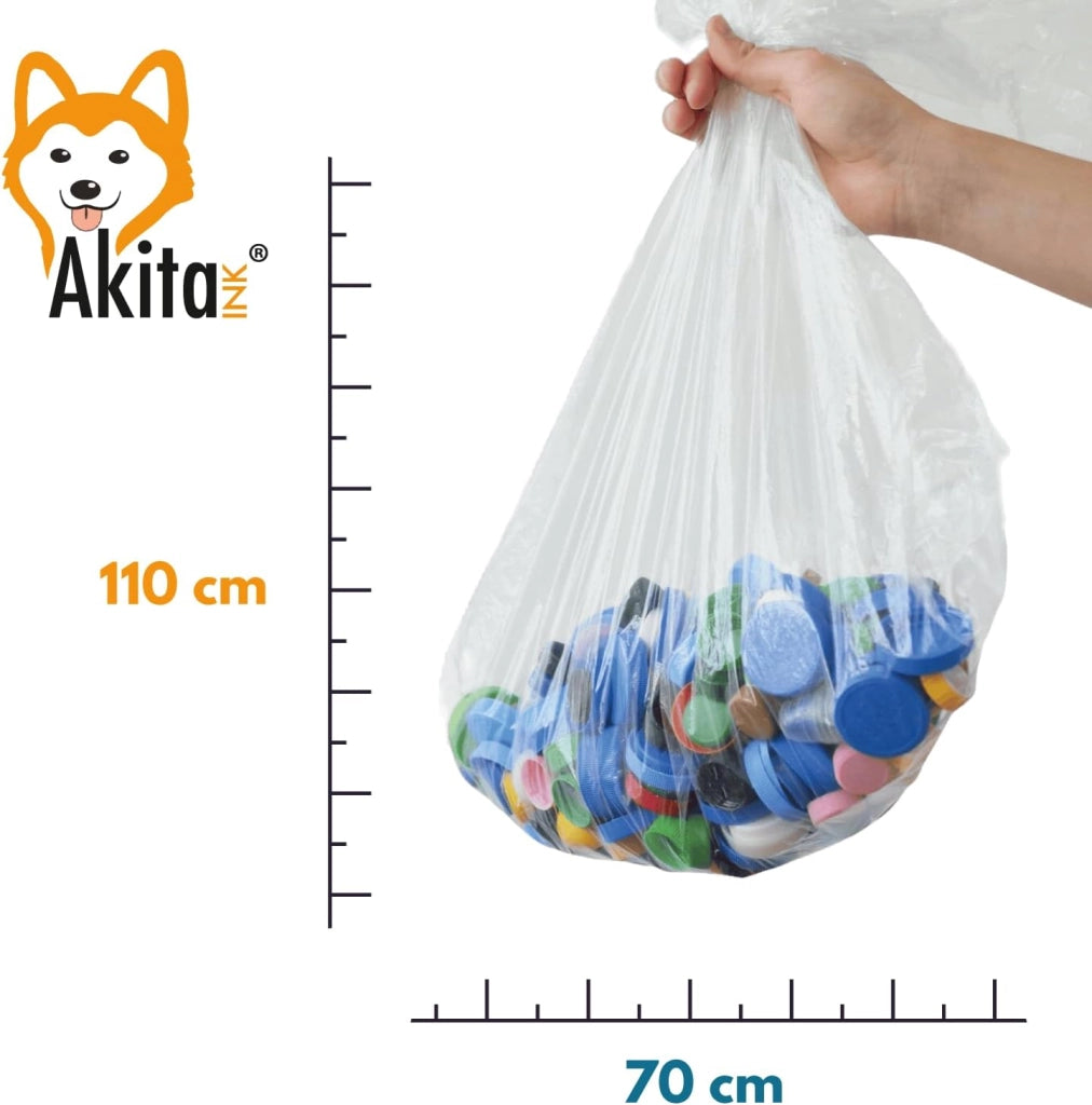 Akitaink 60 Sacchi Spazzatura Blu 110L 70x110 cm 6 Rotoli