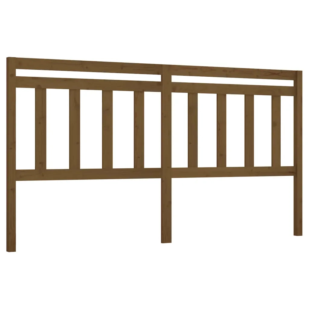 Testiera per Letto ambra 206x4x100 cm in Legno Massello di Pino 814117