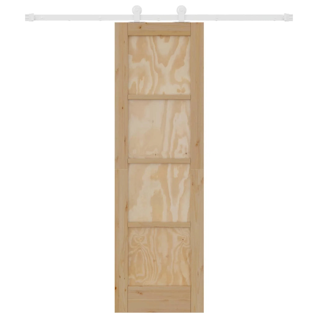 Porta scorrevole Naturale e Bianco 61 x 198,5 cm 3445467
