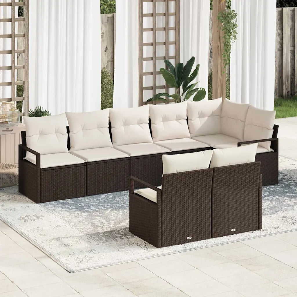 Set di divani 8 pcs Marrone polyrattan 3346428