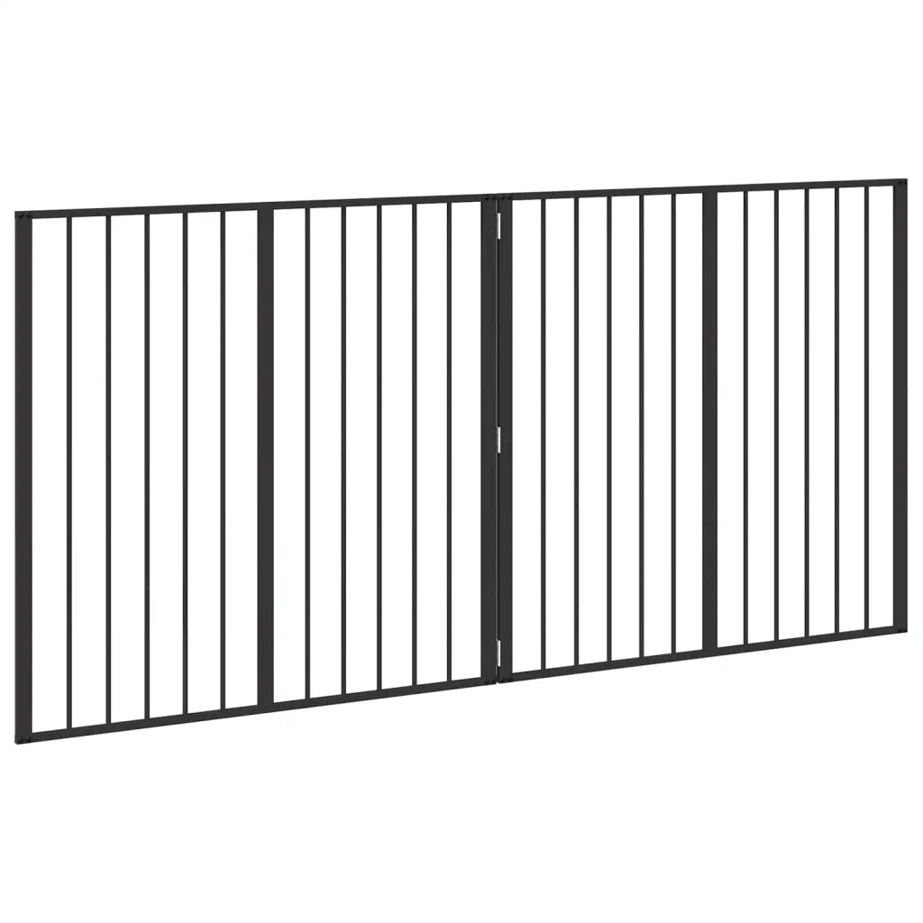 Cancello per cani 2 pcs Nero 100 x 100 cm Acciaio zincato 891989
