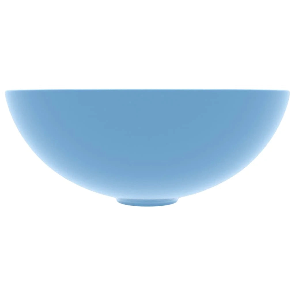 Lavandino rotondo per bagno lavabo da appoggio lavabo per WC lavello da cucina lavabo per sala trucco ceramica per interni 28 cm azzurro 02_0002720
