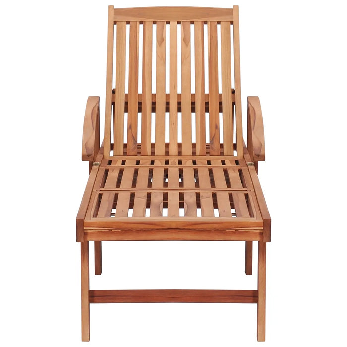 Lettini Prendisole 2 pz con Cuscino Blu Reale in Legno di Teak 3073196