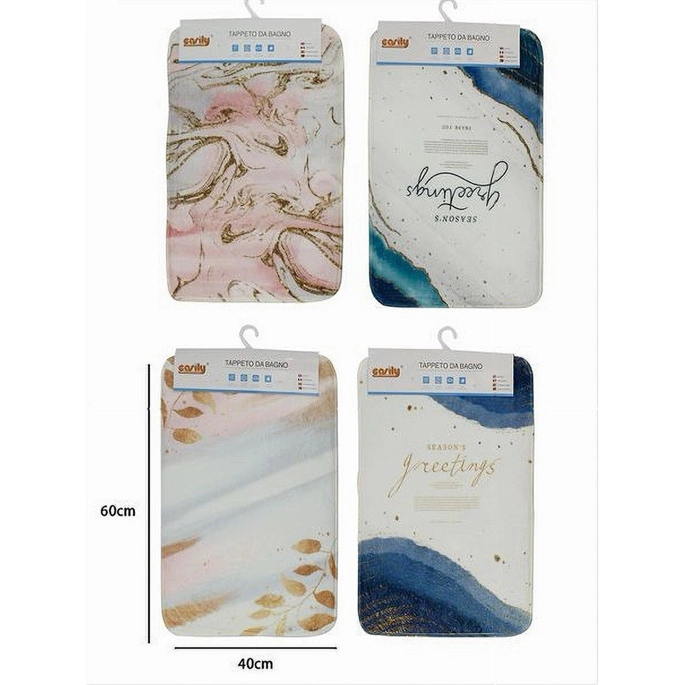 Trade Shop - Tappeto Tappetino Tessuto Arredo Bagno Antiscivolo 40x60 Cm Fantasie Varie 79445 -
