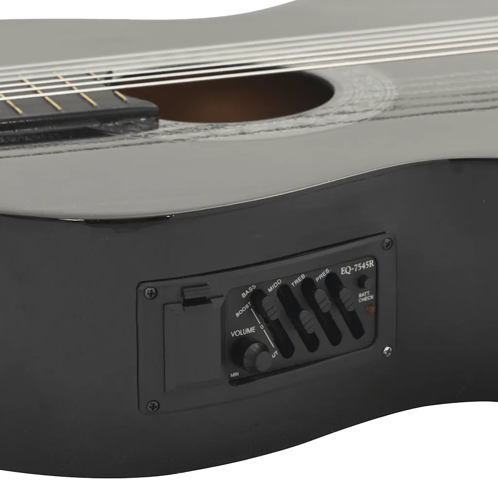 Chitarra Classica Western con Equalizzatore e 6 Corde Nera CFW9234889