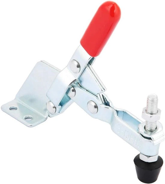 Fermo Velcro Rapido 130 mm | Acciaio Zinato | Fermo Verticale Flessibile Rapido | Fermo per Lavorazione del Legno e Lavorazione del Metallo (GH-101-B)