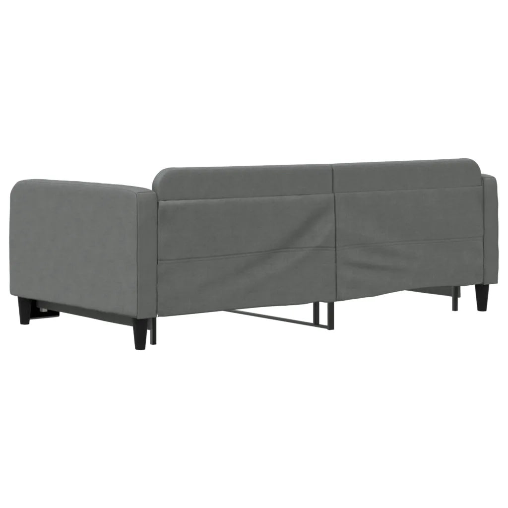 Divano Letto con Letto Estraibile Grigio Scuro 100x200 Tessuto 3196822