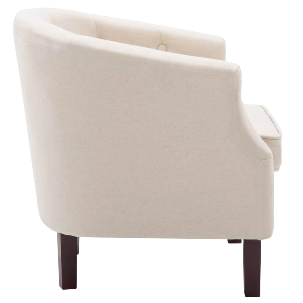 Poltrona/poltrona/divano club design con rivestimento in tessuto beige 1102152/3 cm