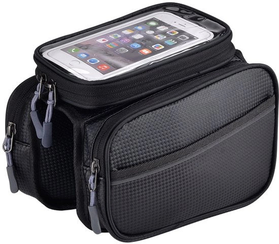 Accessori per bicicletta - Montatura anteriore - Supporto per telefono per bicicletta - Montatura anteriore - Accessori per bicicletta - Montatura anteriore per mountain bike - 16*20*13 cm - Nero
