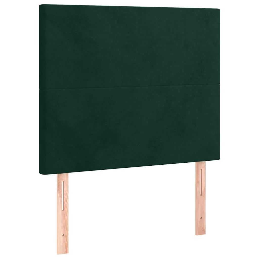 Giroletto a Molle con Materasso Verde Scuro 90x200 cm Velluto 3132540