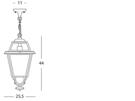 Lampada Sospesa Colore Grigio per Esterno Linea Elegance Livos
