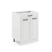 Vicco Mobiletto base per cucina Bianco casa di campagna 60 cm con cassetto, senza piano di lavoro