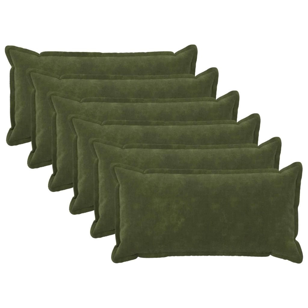 Federa 6 pcs HOUTEN Verde 40 x 70 cm Fleece in microfibra 917877