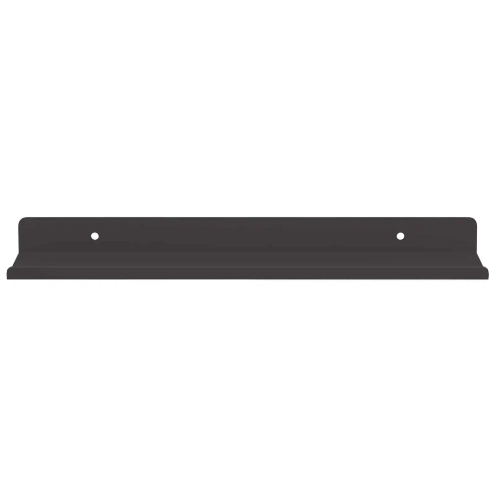 Mensola sospesa 4 pcs Nero 30 x 9 x 2,5 cm Acciaio 8003937
