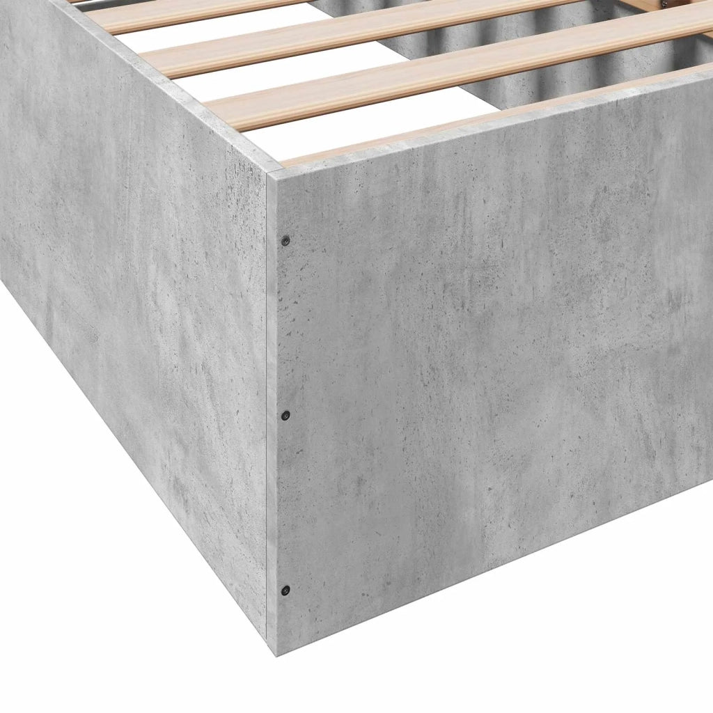 Struttura letto a pavimento Grigio Cemento 80 x 200 cm 3429546
