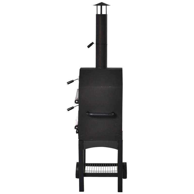 FORNO PER PIZZA BARBECUE A CARBONELLA IN ACCIAIO INOX 50 X 36 X 160 CM