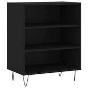 Buffet credenza cassettiera mobiletto mobile contenitore organizer per cucina soggiorno salotto 57 x 35 x 70 cm legno ingegnerizzato nero 02_0035955