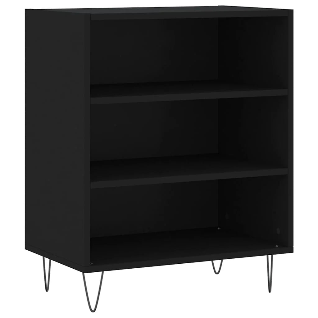 Buffet credenza cassettiera mobiletto mobile contenitore organizer per cucina soggiorno salotto 57 x 35 x 70 cm legno ingegnerizzato nero 02_0035955