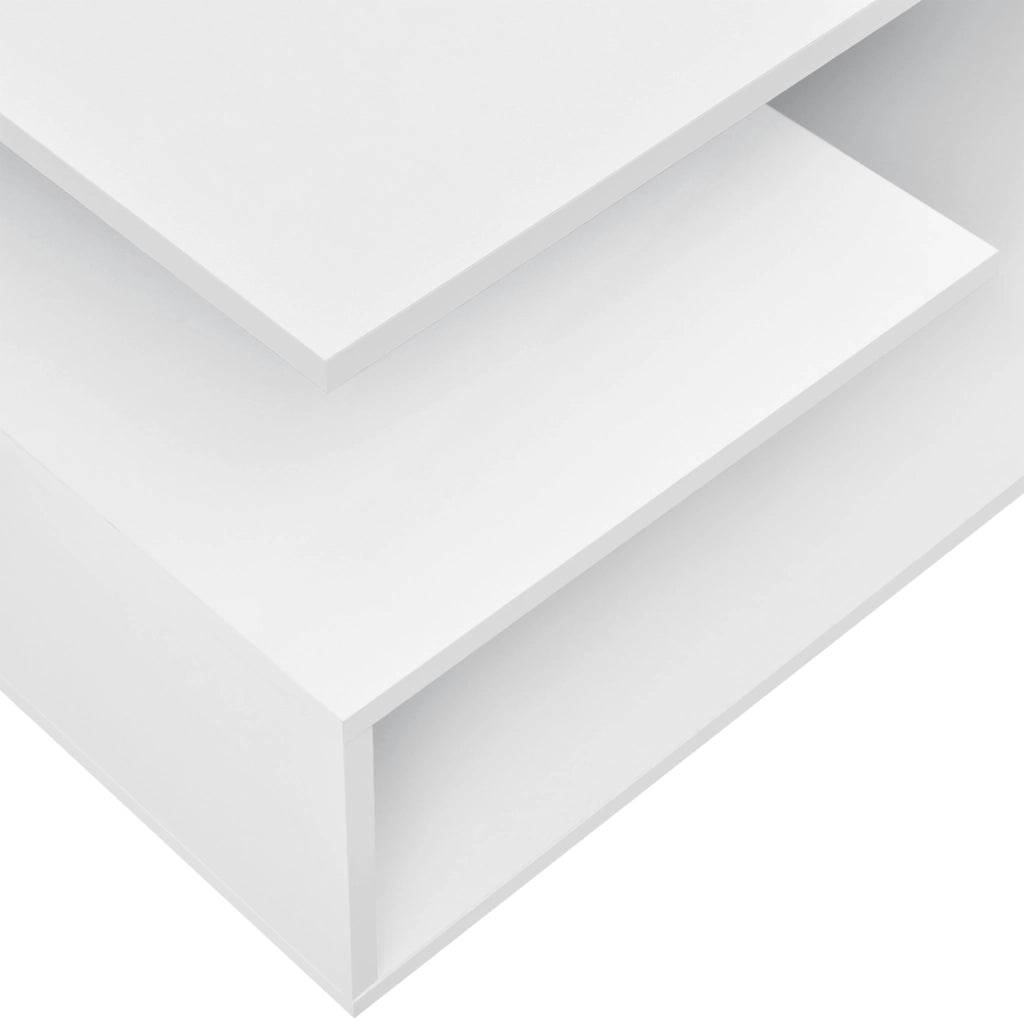Tavolino da Salotto Haarlem con 3 Piani 90 x 50 x 41 cm - Bianco [en.casa]