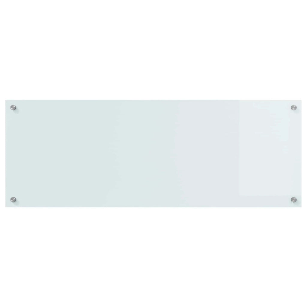 Paraschizzi da cucina moderno ed elegante 110 x 40 cm resistente al calore finitura in vetro bianco chic 02_0058471