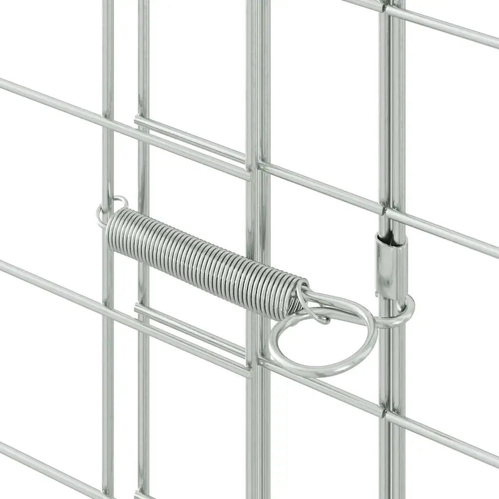 Gabbia per Conigli Argento 400 x 100 x 210 cm Acciaio zincato 42019243