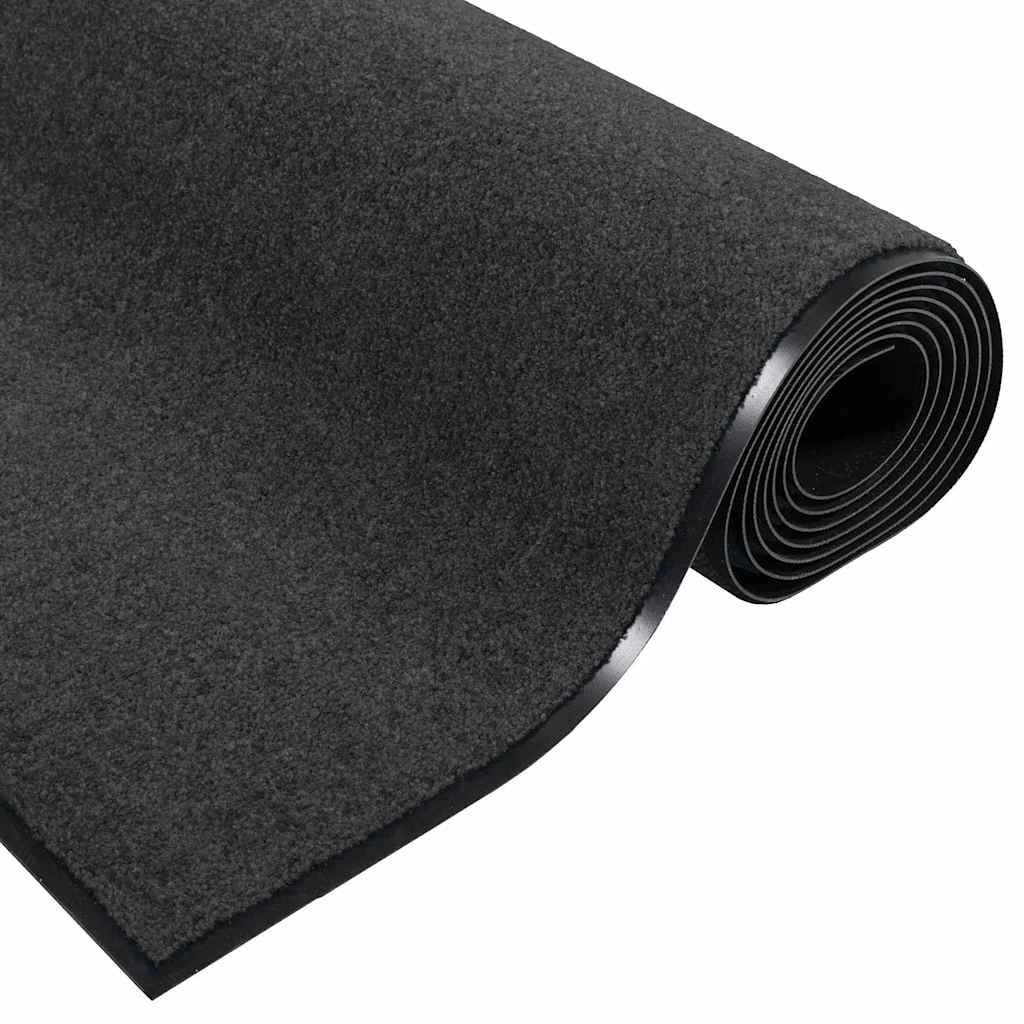 Zerbino d'ingresso rettangolare 120 x 250 cm antiscivolo design moderno poliammide antracite 02_0057968