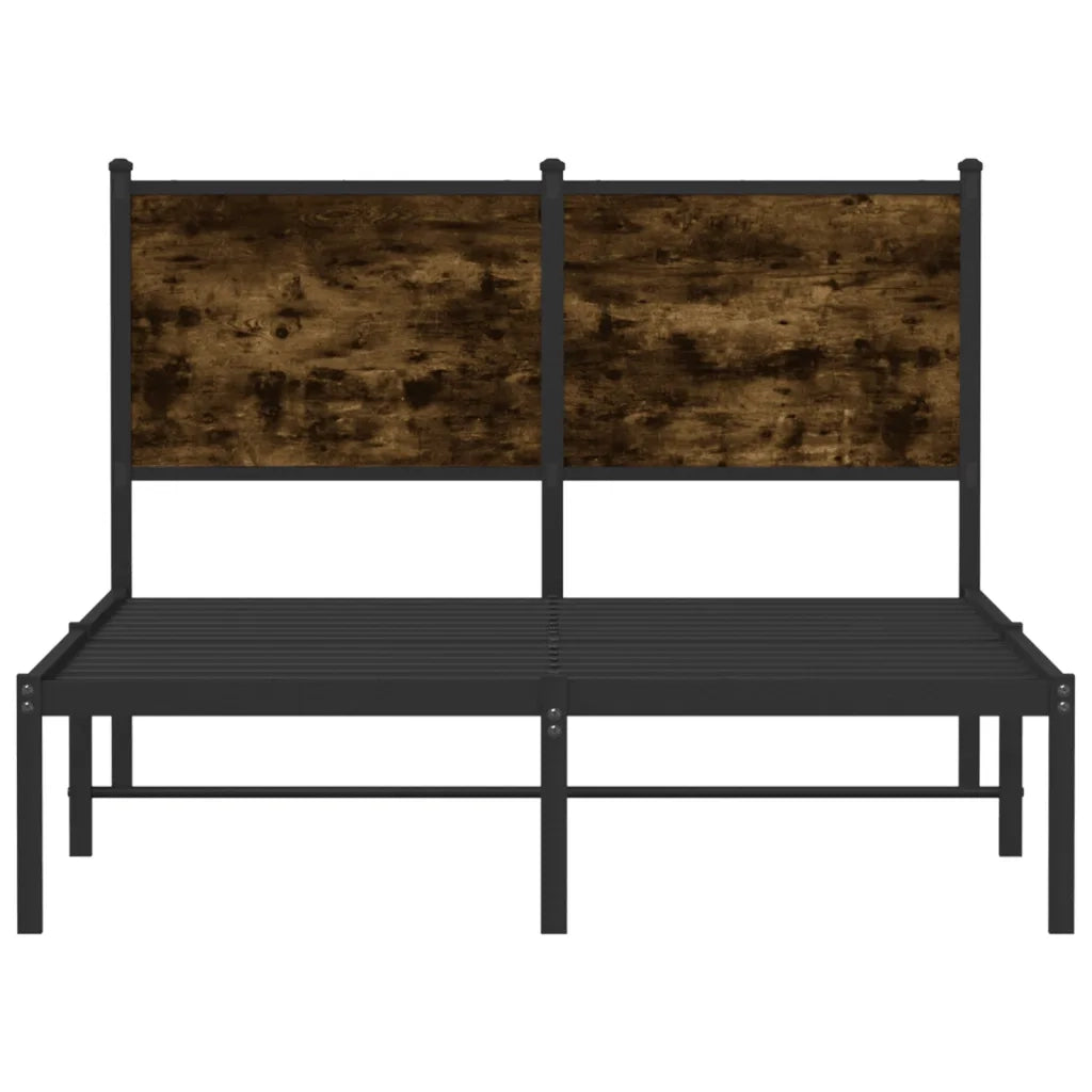Giroletto senza Materasso in Metallo Rovere Fumo 120x190 cm 4007664