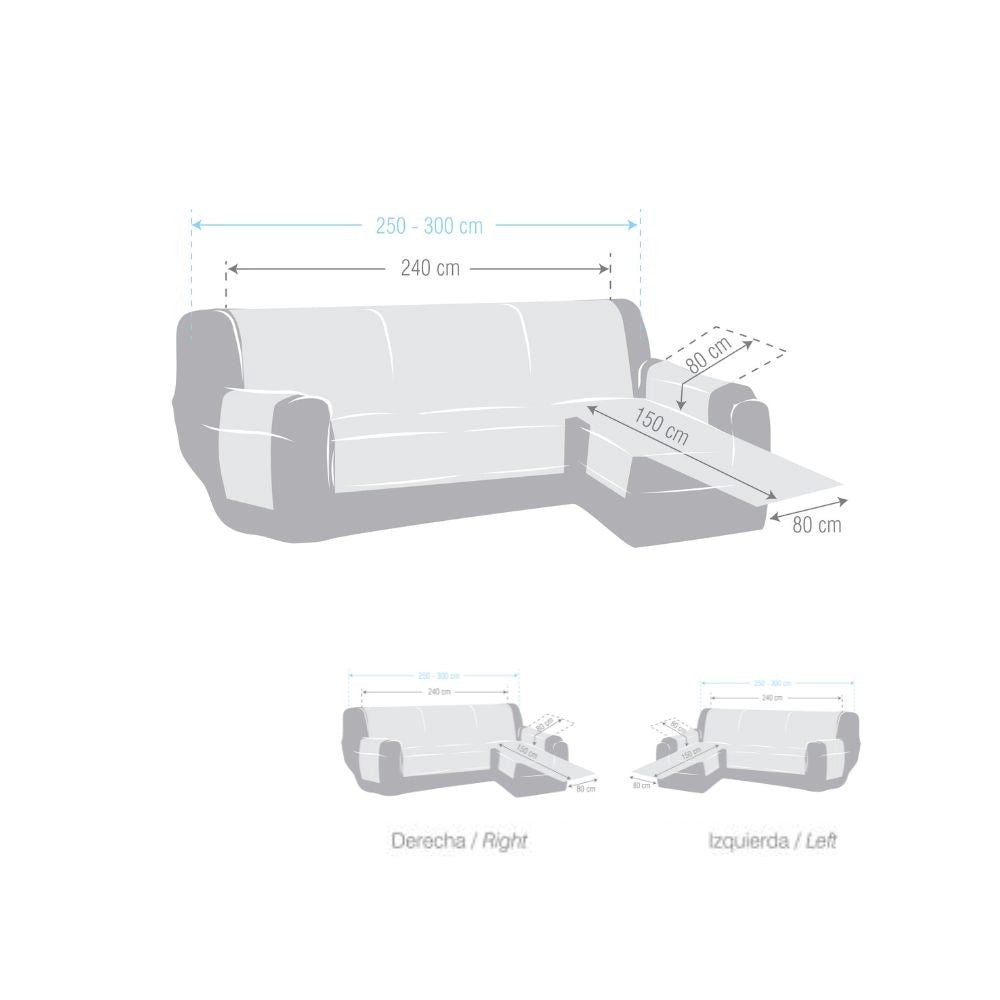 Copridivano penisola destra beige tessuto jacquard Valeria 240