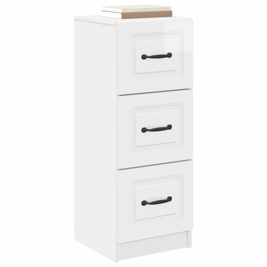 Mobile con Cassetti Bianco Lucido 33 x 34,5 x 87 cm