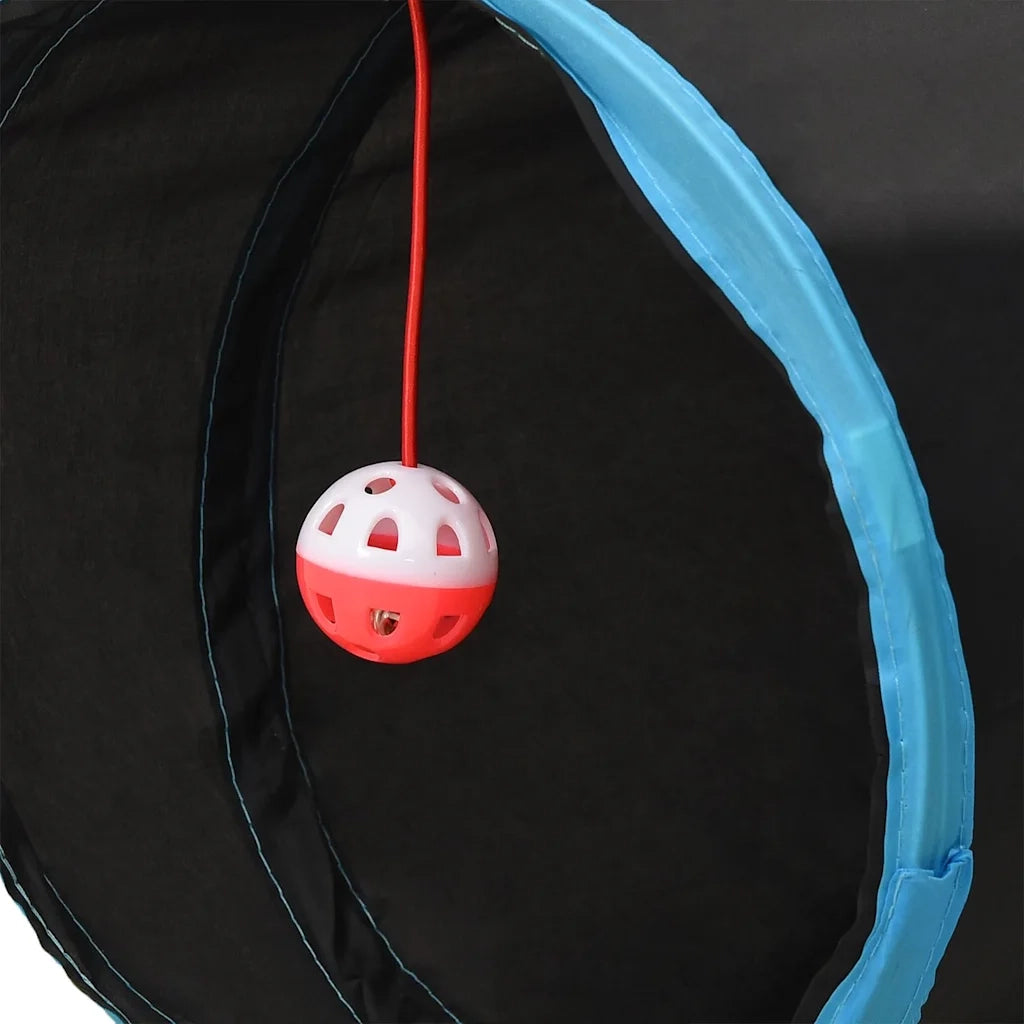 Tunnel per Gatti a S Nero e Blu 122 cm Poliestere CFW4391118