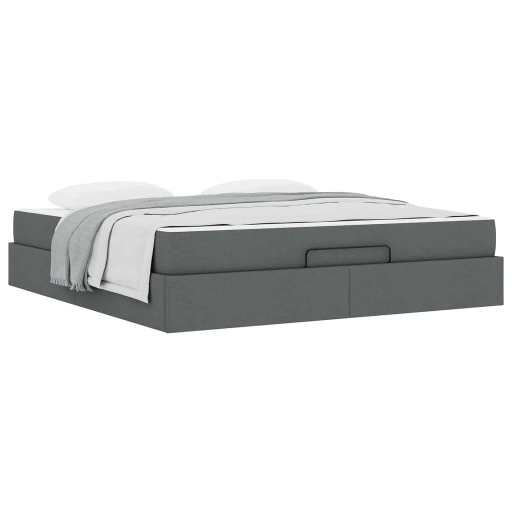 Struttura letto con materasso 2 pcs Grigio Sfumato Tessuto