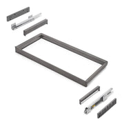 Telaio con guide a estrazione totale e chiusura morbida per accessori per armadi Quartz, 662-688mm, Alluminio e plastica