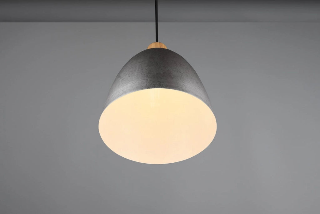 Lampada a sospensione RL Jagger argento legno Ø25 E27