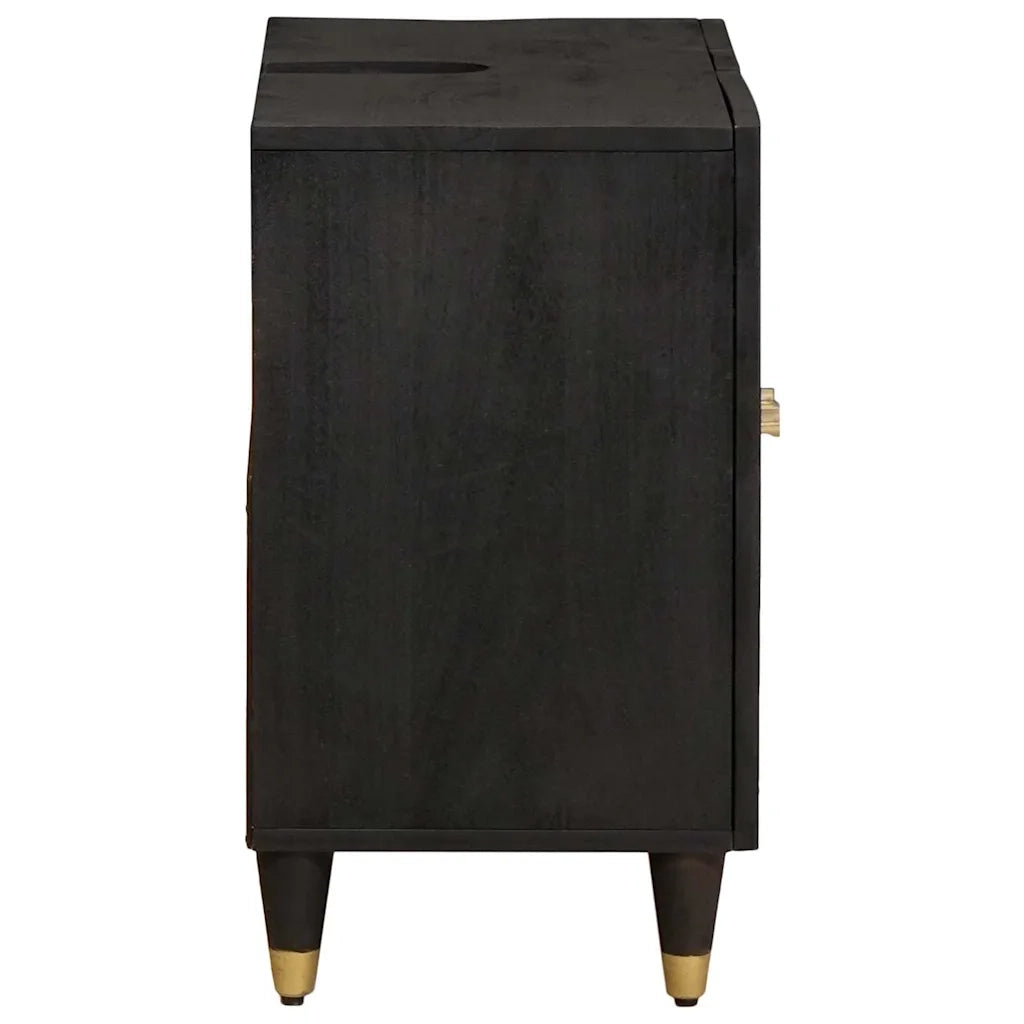 Mobile da Bagno | Armadio sottolavello con archiviazione Nero 62 x 33 x 58 cm