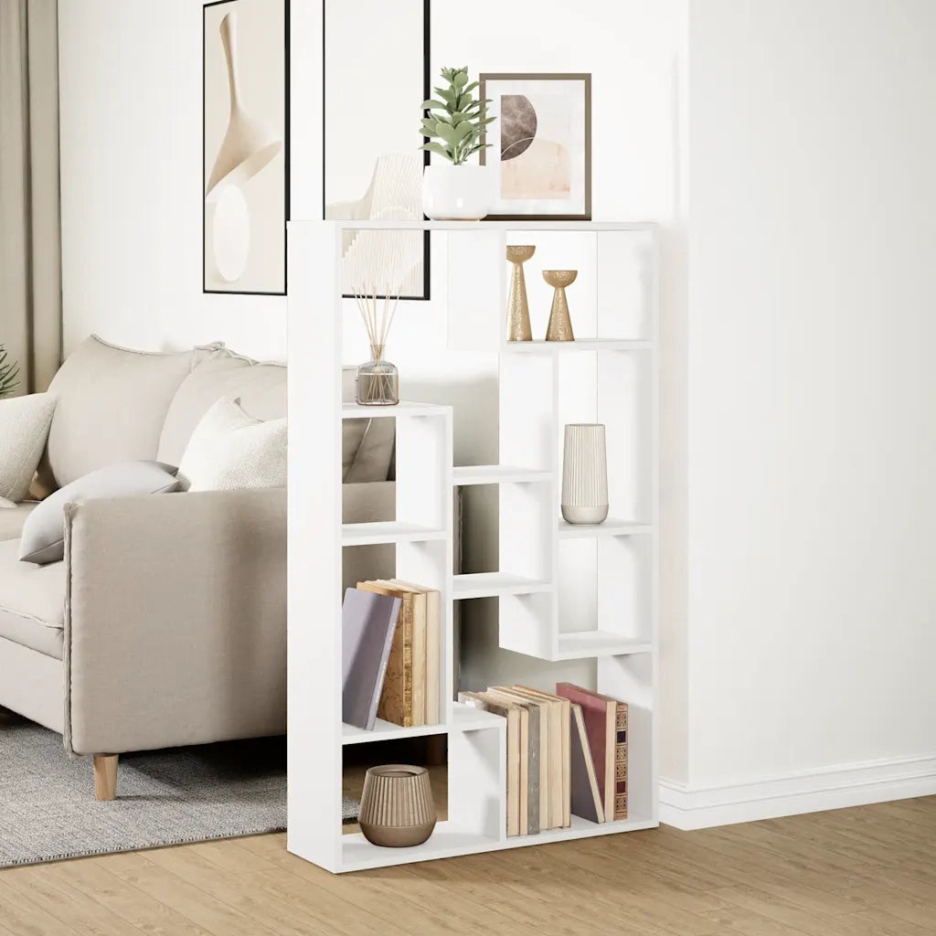 Libreria Bianca 72x20x120,5 cm in Truciolato 858156