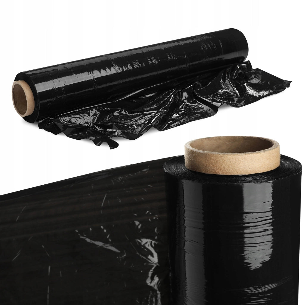Pellicola estensibile KADAX XL nera, rotolo resistente e opaco da 2,5 kg.