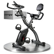 Bicicletta da Fitness Pieghevole 3 in 1 con Bande di Resistenza ¨C Minimal ¨C Bluetooth, 8 Livelli, LCD