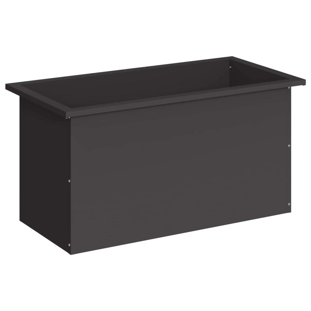 Fioriera da giardino con LED Nero 40 x 80 x 40 cm Acciaio 8008154