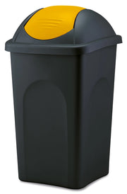 Stefanplast PATTUMIERA BASCULANTE MULTIPAT Lt. 60 - cm. 39x39x68 h col. Nero/Giallo