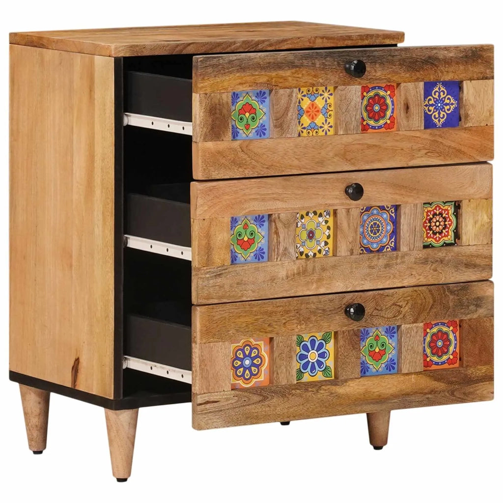 Armadio da Notte con cassetto Naturale 50 x 33 x 62 cm
