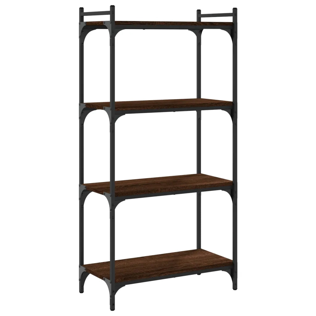 Libreria 4 Ripiani Rovere Marrone 60x30x120cm Legno Multistrato 837656