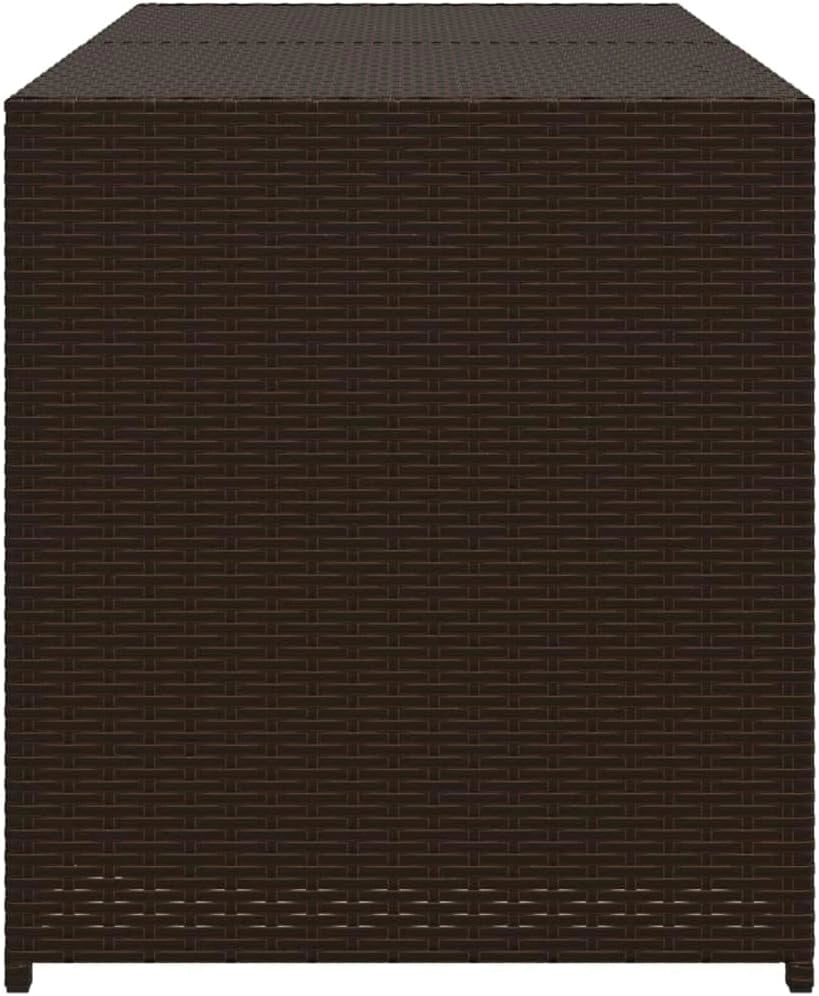 365313 - Scatola portaoggetti da giardino in rattan sintetico marrone 283L, Baul per esterni, baul per esterni, Baul Jardin Outdoor - 365313